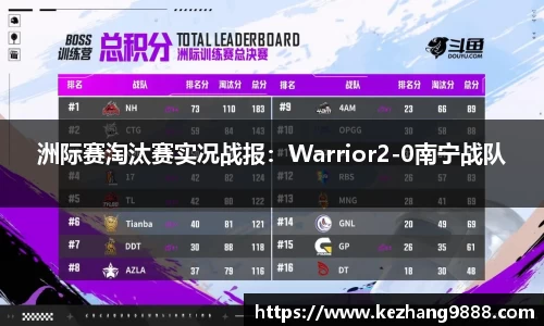 洲际赛淘汰赛实况战报：Warrior2-0南宁战队